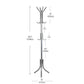 Mind Reader Freestanding Coat Rack, Multi-Tier Organizer for Office and Entryway, Metal