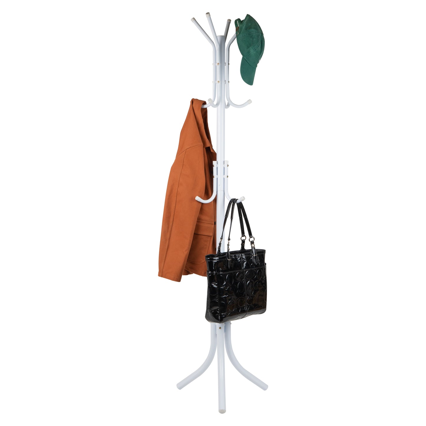 Mind Reader Freestanding Coat Rack, Multi-Tier Organizer for Office and Entryway, Metal