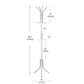 Mind Reader Freestanding Coat Rack, Multi-Tier Organizer for Office and Entryway, Metal