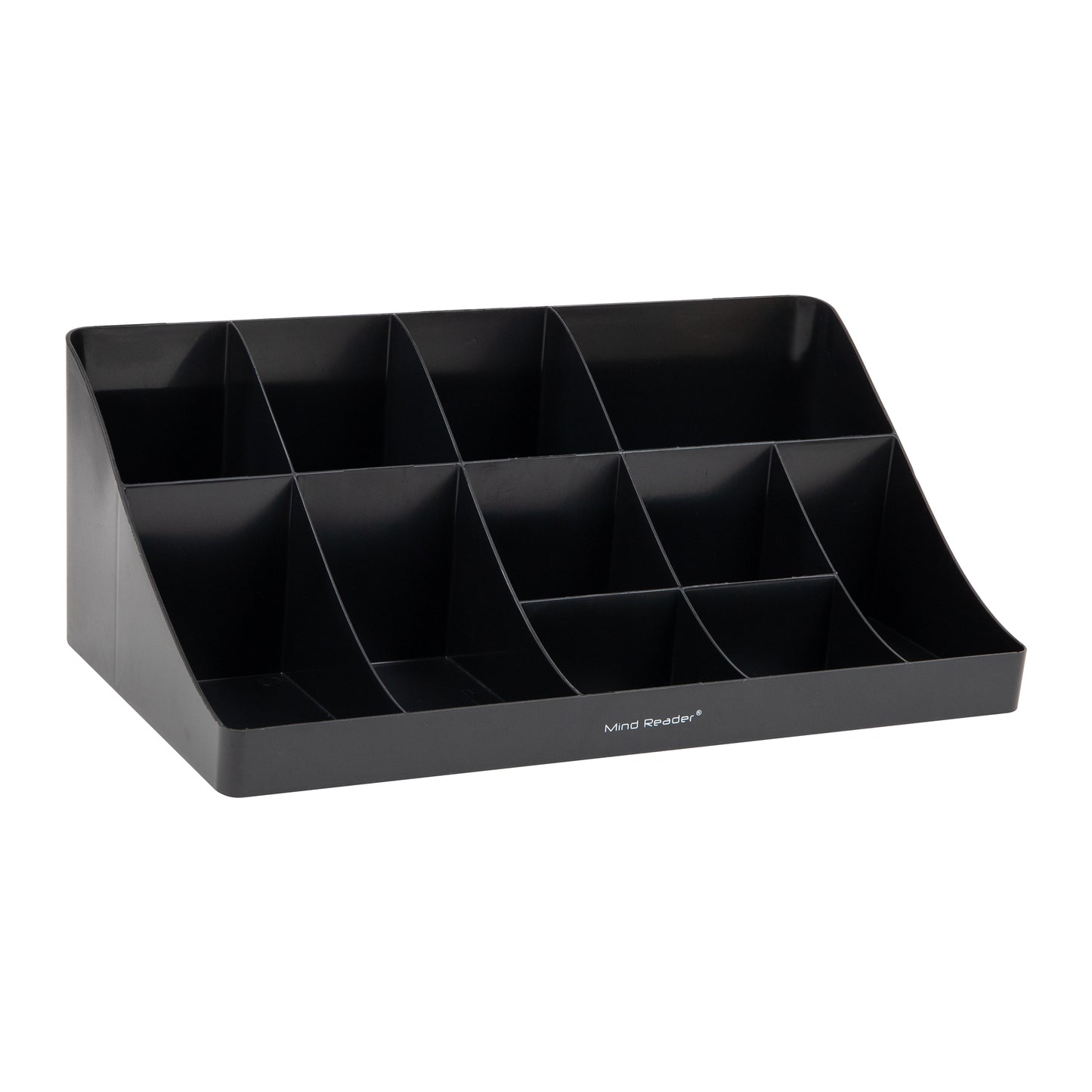 Mind Reader Cup and Condiment Station, Countertop Organizer, Coffee Bar, Kitchen, Stirrers, 17.875"L x 9.5"W x 6.625"H