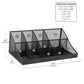 Mind Reader Countertop Organizer, 2-Tier Office Breakroom Supply Caddy, Metal Mesh, Black