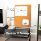 Mind Reader Glass Dry Erase Board with Sliding Corkboard, Wall Mounted Combination Whiteboard and Bulletin Board, 28" x 19.5"
