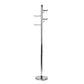 Mind Reader Freestanding Coat Rack, Multi-Hook Organizer for Office or Entryway, Metal, Silver