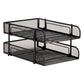 Mind Reader Stackable Paper Tray, Desktop Organizer, File Storage, Office, Metal Mesh, 10.5"L x 13.25"W x 7.5"H, 2 Pcs