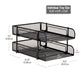 Mind Reader Stackable Paper Tray, Desktop Organizer, File Storage, Office, Metal Mesh, 10.5"L x 13.25"W x 7.5"H, 2 Pcs