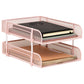 Mind Reader Stackable Paper Tray, Desktop Organizer, File Storage, Office, Metal Mesh, 10.5"L x 13.25"W x 7.5"H, 2 Pcs