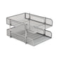 Mind Reader Stackable Paper Tray, Desktop Organizer, File Storage, Office, Metal Mesh, 10.5"L x 13.25"W x 7.5"H, 2 Pcs