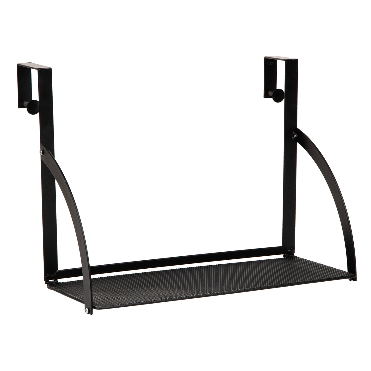 Mind Reader Hanging Cubicle Shelf Organizer, Cubicle Shelf for Office Supplies, Plants, and Decor, Easy to Install, Metal, Black
