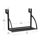 Mind Reader Hanging Cubicle Shelf Organizer, Cubicle Shelf for Office Supplies, Plants, and Decor, Easy to Install, Metal, Black