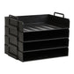 Mind Reader Stackable Paper Tray, Desktop Organizer, File Storage, Office, Plastic, 13.75"L x 10"W x 10.75"H, 4 Pcs.