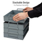 Mind Reader Stackable Paper Tray, Desktop Organizer, File Storage, Office, Plastic, 13.75"L x 10"W x 10.75"H, 4 Pcs.