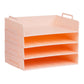 Mind Reader Stackable Paper Tray, Desktop Organizer, File Storage, Office, Plastic, 13.75"L x 10"W x 10.75"H, 4 Pcs.