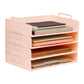 Mind Reader Stackable Paper Tray, Desktop Organizer, File Storage, Office, Plastic, 13.75"L x 10"W x 10.75"H, 4 Pcs.