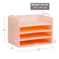 Mind Reader Stackable Paper Tray, Desktop Organizer, File Storage, Office, Plastic, 13.75"L x 10"W x 10.75"H, 4 Pcs.