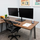 Mind Reader Freestanding Dual Monitor Desk Mount for 13"-32" Screens , VESA 75x75/100x100, Full Motion with 180° Rotation, ±90° Swivel, ±45° Tilt, Holds Up to 17.6 lbs Each – No Clamp, Base Stand with Cable Management, Black