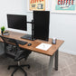 Mind Reader Freestanding Dual Monitor Desk Mount for 13"-32" Screens , VESA 75x75/100x100, Full Motion with 180° Rotation, ±90° Swivel, ±45° Tilt, Holds Up to 17.6 lbs Each – No Clamp, Base Stand with Cable Management, Black