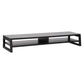 Mind Reader 2-Tier MDF Double Monitor Stand, Dual Screen Riser with Storage Shelf, 33.75 Inch Wide, 88 lb Capacity, Black