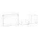 Mind Reader 3-Piece Desk Organizer Set, Pen Holder, Photo Frame and Sticky Note Tray, Desktop Organization, Office, Acrylic, Clear