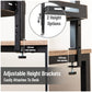 Mind Reader 2-Tier Desk Organizer with Clamp, Accessory Shelf for Office or Gaming, Office, Metal, Black