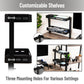 Mind Reader 2-Tier Desk Organizer with Clamp, Accessory Shelf for Office or Gaming, Office, Metal, Black