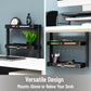 Mind Reader 2-Tier Desk Organizer with Clamp, Accessory Shelf for Office or Gaming, Office, Metal, Black