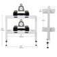 Mind Reader 2-Tier Desk Organizer with Clamp, Accessory Shelf for Office or Gaming, Office, Metal, White