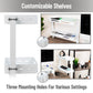Mind Reader 2-Tier Desk Organizer with Clamp, Accessory Shelf for Office or Gaming, Office, Metal, White