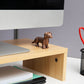 Mind Reader Dachshund Figurine, Desk or Bookshelf Home Decor, Cast Aluminum, Antique Brass Finish
