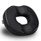 Mind Reader Donut Pillow Seat Cushion with Air-Cloud Technology, Tailbone, Hemorrhoid, Pregnancy Relief, Black
