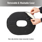 Mind Reader Air-Cloud Gel Donut Pillow, Ergonomic Memory Foam Seat Cushion with Cooling Core, Tailbone, Hemorrhoid, Pregnancy Relief, Black
