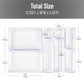 Mind Reader 8-Piece Drawer Organizer Set, Storage Trays for Kitchen, Bathroom, Office, Makeup, Jewelry & More, Junk Drawer Tray, Utensil Holder, Plastic, Clear