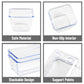 Mind Reader 8-Piece Drawer Organizer Set, Storage Trays for Kitchen, Bathroom, Office, Makeup, Jewelry & More, Junk Drawer Tray, Utensil Holder, Plastic, Clear