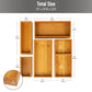 Mind Reader 5-Piece Bamboo Drawer Organizer Set, Stackable Storage Trays for Kitchen, Bathroom, Office, Makeup & Jewelry, Rayon from Bamboo, Brown
