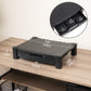 Mind Reader Monitor Stand, Storage Drawer, Desktop Organizer, Laptop Riser, Office, 17.25"L x 13.25"W x 4"H, Black