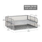 Mind Reader Stackable Paper Tray, Desktop Organizer, File Storage, Office, Metal Mesh, 14"L x 9.75"W x 11.25"H, 4 Pcs.