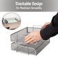 Mind Reader Stackable Paper Tray, Desktop Organizer, File Storage, Office, Metal Mesh, 14"L x 9.75"W x 11.25"H, 4 Pcs.