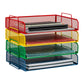 Mind Reader Stackable Paper Tray, Desktop Organizer, File Storage, Office, Metal Mesh, 13.25"L x 9.75"W x 11.25"H, 4 Pcs.