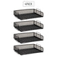 Mind Reader Stackable Paper Tray, Desktop Organizer, File Storage, Office, Metal Mesh, 13.25"L x 9.75"W x 11.25"H, 4 Pcs.