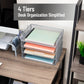 Mind Reader Stackable Paper Tray, Desktop Organizer, File Storage, Office, Metal Mesh, 13.25"L x 9.75"W x 11.25"H, 4 Pcs.
