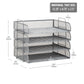 Mind Reader Stackable Paper Tray, Desktop Organizer, File Storage, Office, Metal Mesh, 13.25"L x 9.75"W x 11.25"H, 4 Pcs.