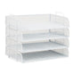 Mind Reader Stackable Paper Tray, Desktop Organizer, File Storage, Office, Metal Mesh, 13.25"L x 9.75"W x 11.25"H, 4 Pcs.