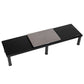 Mind Reader Dual Monitor Stand, Height Adjustable, Desktop Organizer, Laptop Riser, Office, 38.5"L x 11"W x 2.55-6.5"H, Black