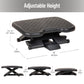 Mind Reader Adjustable Foot Rest with Elastomer Pad for Comfort and Support, Ergonomic Foot Platform, Height Adjustable, Black