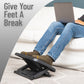 Mind Reader Adjustable Foot Rest with Elastomer Pad for Comfort and Support, Ergonomic Foot Platform, Height Adjustable, Black