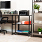 Mind Reader Rolling Cart, Rolling Cart, Microwave Stand, 3-Tier, Coffee Cart, Office, Metal, 23"L x 12"W x 30"H, Black