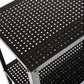 Mind Reader Rolling Cart, Rolling Cart, Microwave Stand, 3-Tier, Coffee Cart, Office, Metal, 23"L x 12"W x 30"H, Black