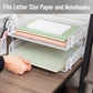 Mind Reader 2-Tier Stackable Paper Tray, Desktop Organizer for Letter-Size Documents, Office File Storage, Metal Mesh, Set of 2