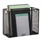 Mind Reader Vertical File Storage, Desktop Organizer, Hanging Files, Office, Metal Mesh, 12.25"L x 5.5"W x 10"H