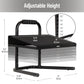 Mind Reader Foot Rest, Under Desk at Work, Ergonomic, Height Adjustable, Office, Metal, 15"L x 14.25"W x 14.5"H, Black