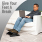 Mind Reader Foot Rest, Under Desk at Work, Ergonomic, Height Adjustable, Office, Plastic, 17.5"L x 13.5"W x 3.5"H, Black